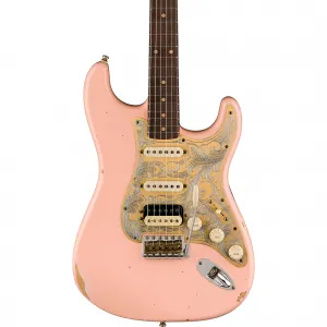 Электрогитара Fender Custom Shop Limited-Edition Tyler Bryant "Pinky" Stratocaster Relic, состаренный ракушково-розовый цвет