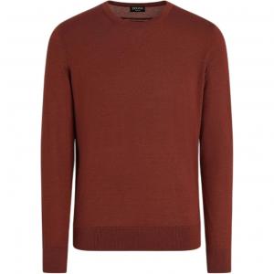 Zegna Mélange свитер с круглой горловиной Ermenegildo Zegna, красный