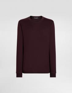 Хлопковая футболка Dolce & Gabbana, фиолетовый