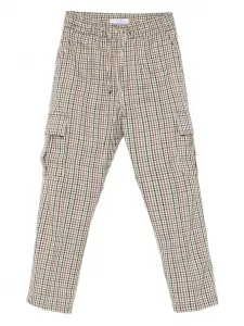 Брюки карго в клетку Paolo Pecora Kids, нейтральный