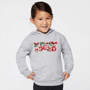 Толстовка с капюшоном Merry ornaments quilted print The Juniper Shop, Heather Grey