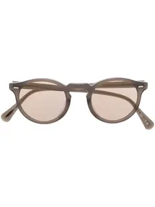 Солнцезащитные очки Gregory в круглой оправе Oliver Peoples, коричневый