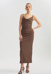 Платье-футляр STRAPPY MIDI Koton, коричневый