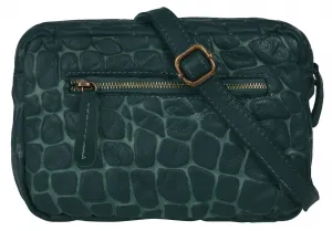 Сумка через плечо Samantha Look, натуральная кожа, производство Италия, синий