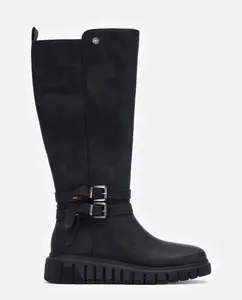 Женские ботинки с боковой молнией и танкеткой Refresh, черный