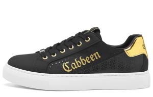 Cabbeen Мужские лоу-топ скейтборд кроссовки черные с золотом, цвет Black Gold