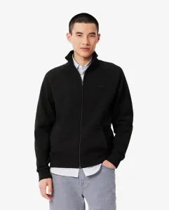 Мужская толстовка с молнией из трикотажа с двойной лицевой стороной Lacoste, черный
