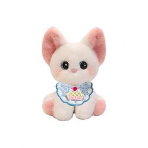 Кот для стола учебный компаньон маленькие фигурки плюшевые куклы высота 24см Tak Bebe, белый