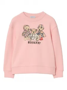 Толстовка с принтом Thomas Bear Burberry Kids, розовый