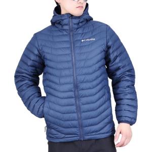 Мужская пуховая куртка с капюшоном, средней высоты Columbia, 465 синий