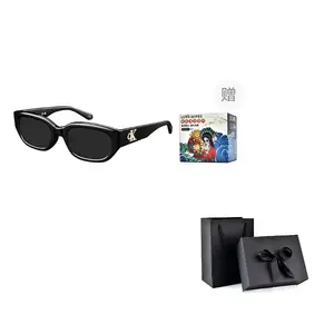 Calvin Klein Солнцезащитные очки Cat Eye унисекс, 001 - Glossy Black