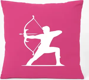 Подушка для дивана Huuraa, силуэт лучника, подарочная, 40x40 см, с наполнителем цвета фуксии, хлопковый сувенир для стрельбы из лука Hellweg Druckerei