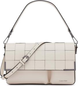 Сумка-органайзер Calvin Klein Mica с клапаном и кроссбоди, Cherub White Woven