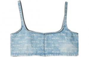 Майка женская светло-голубая Miu Miu