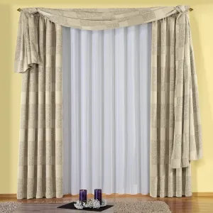 Штора Vanessa с присборенной лентой, 1 шт., часть комплекта Wirth, белый