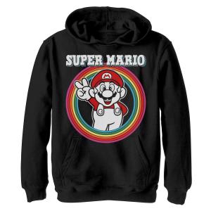Толстовка с ярким логотипом Nintendo Super Mario в стиле ретро для мальчиков 8–20 лет Licensed Character