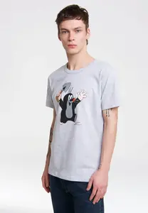 Logoshirt Футболка "Крот", с лицензионным оригинальным дизайном, цвет Grau-Meliert