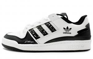 Adidas Originals Форум устойчивые к истиранию низкие кроссовки для скейтбординга унисекс Black White