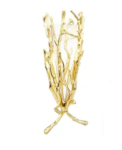 19-Дюймовая золотая цветочная ваза со съемной стеклянной вставкой Classic Touch, gold