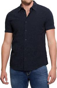 Мужская короткая рубашка с коротким рукавом Davis Jacquard от GUESS, Smart Blue