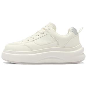 Дышащие низкие кроссовки для скейтбординга, увеличивающие рост, женские, цвета экрю, высота 5 см AGSDON, Ecru