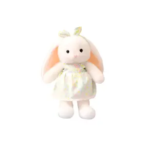 Очаровательная элегантная плюшевая кукла с цветочным принтом в виде кролика высотой 35см/45см OU DI PIG