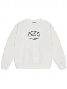 Толстовка с логотипом Ganni, белый