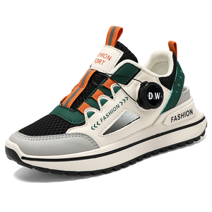 Кроссовки для бега с низким верхом, амортизирующие и устойчивые к истиранию, для детей D&W, бежевый/зеленый