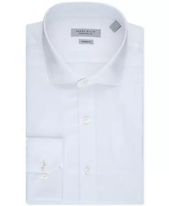 Мужская однотонная классическая рубашка из твила Lux современного кроя Perry Ellis, белый