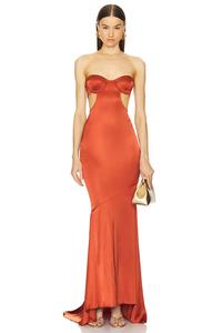 Алина платье Michael Costello, коричневый