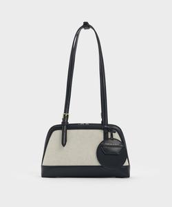 Сумка Enola Canvas Two-Tone с удлиненными ручками Charles & Keith, цвет Black