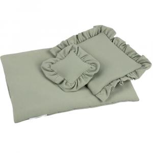 Постельное белье для кукол пустынного зеленого цвета Cotton&Sweets