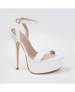 Женские босоножки Genever на шпильке и платформе BERNESS, White