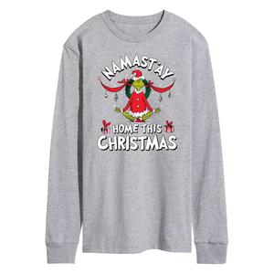 Мужская футболка с длинными рукавами Dr. Seuss Grinch Namast'ay Home Licensed Character