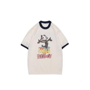 Футболка ко-брендовой серии Felix Cat, унисекс, белая Xvessel, белый