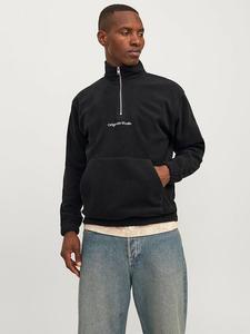 Флисовый пуловер Jack & Jones Fleece, черный
