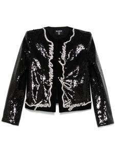 Balmain куртка с принтом Love Letter, черный