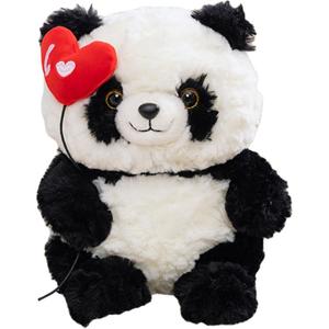 Креативная плюшевая игрушка веселые панды плюшевая кукла 25 см высота Mr. Toy, Heart Balloon Style