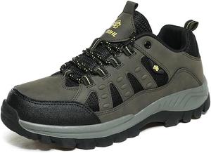 Мужские походные кроссовки Легкие кроссовки для трейла Низкие Нескользящие трекинговые кроссовки Комфортные спортивные модные прогулочные кроссовки для больших и широких ног Qacksv, зеленый