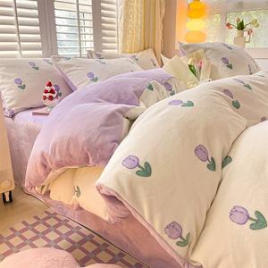 Antarctic Пододеяльник 220х240 см из молочного вельвета, цвет G-Yu Jinqiang-Zi