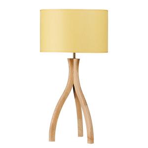 Настольная лампа hell&gut Raahe I, лен / ясень - 1 пламя - желтый