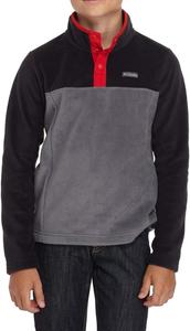 Columbia Boys 8-20 Flattop Ridge Half Snap Fleece Pullover, Graphite, Black
