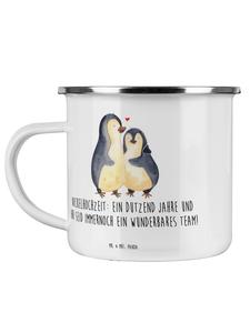 Кофейная кружка на 12-ю годовщину свадьбы (никелированная годовщина свадьбы) с... прозрачная Mr. & Mrs. Panda