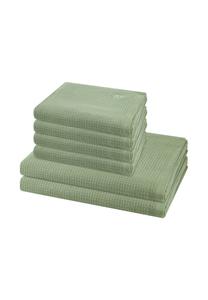 Набор полотенец для душа Ross Pique, 6 штук, зеленый