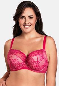 Бюстгальтер на косточках Vivisence, неоново-розовый