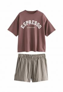 Пижамный комплект Next SET, Brown Stripe/Brown