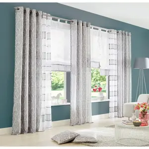 Мой дом римская штора «Camposa», с петлями, прозрачная, вуаль, полиэстер My Home, серый