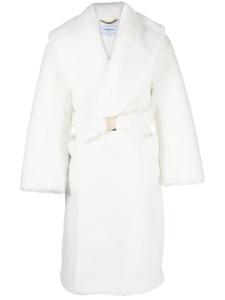 Casablanca пальто-халат из шерпы, белый