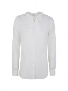 Рубашка с оборчатым воротником Aspesi, белый