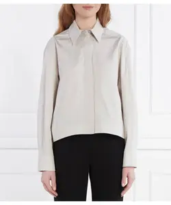 Атласная рубашка денди Regular fit Mm, бежевый